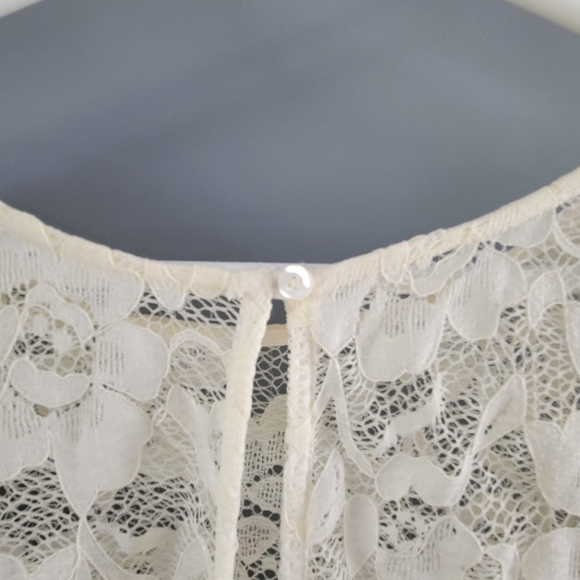 Abercrombie & Fitch Lace Boho Mini Dress Sz L - Picture 6 of 7